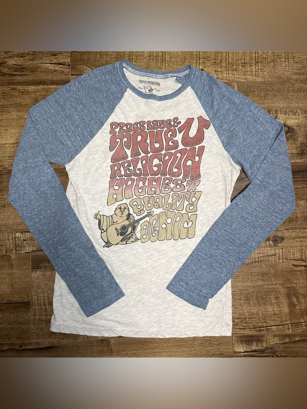 True Religion Women’s Graphic Long-sleeve - Blue/White
